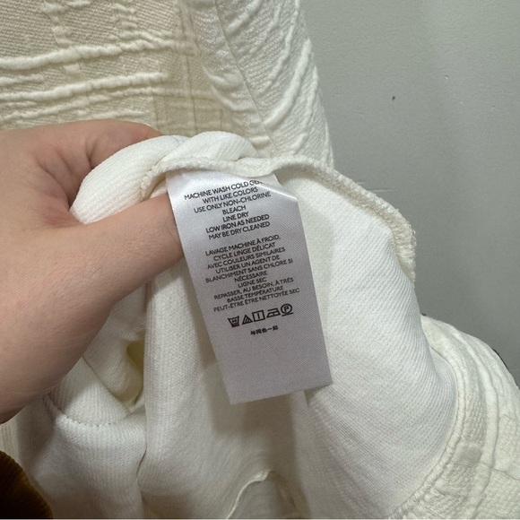 Anthropologie Maeve Patch Pocket Mini Dress White Black Size Small - Picture 8 of 11